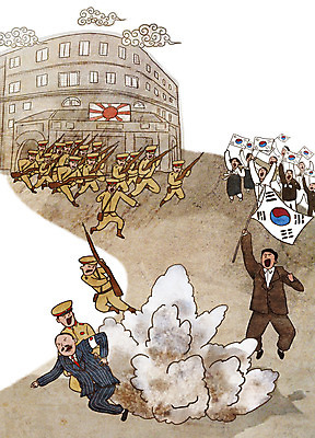 전신 PSD 여자 남자 일러스트 한국 여러명 건물 만세 총 역사 태극기 삼일절 광복절 시위 광복 독립 독립운동 독립운동가 일본군 일본순사 일제강점기 국내일러스트 건축물 아시아 무기 다수 모션 사람 공휴일 국기 국경일 파일형식