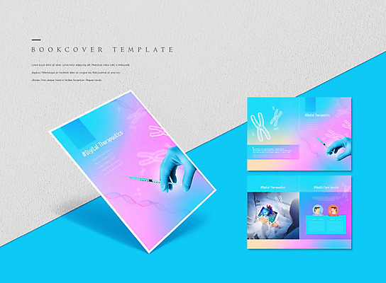 PSD 템플릿 표지디자인 북디자인 손 출판디자인 여자 표지 남자 ZIP 내지 리플렛 분홍색 북커버 의학 그래프 세포 주사기 팜플렛 두명 신체부위 파란색 태블릿 한국인 DNA 기침 디지털치료제 이미지템플릿 컬러 의료기기 사람 동양인 전자제품 스마트기기 생명공학 파일형식