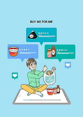 전신 PSD 남자 말풍선 일러스트 한명 파란색 쇼핑 태블릿 라면 삼각김밥 캔커피 편의점 남자한명만 1인미디어 하울 국내일러스트 1 커피 음식 컬러 사람 전자제품 스마트기기 상점 면류 김밥 방송 신조어 남자만 파일형식