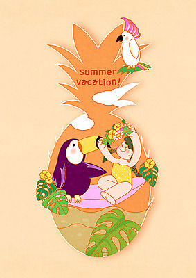 전신 PSD 여자 교육 수영복 꽃 어린이 일러스트 열대 프레임 여름방학 한명 주황색 화관 앵무새 해먹 야자수잎 에듀 에듀케이션 소녀한명만 토코투칸 야자앵무새 스쿨팩 국내일러스트 식물 1 옷 컬러 잎 조류 방학 사람 침대 여자한명만 소녀만 파일형식 여름_계절