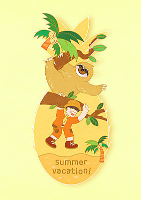 전신 PSD 나무 모자 한마리 교육 남자 어린이 일러스트 프레임 여름방학 한명 야자수 노란색 열대우림 코코넛 나무늘보 나무타기 에듀 에듀케이션 소년한명만 스쿨팩 국내일러스트 식물 동물 1 잡화 컬러 과일 모션 방학 사람 숲 남자한명만 소년만 파일형식 여름_계절