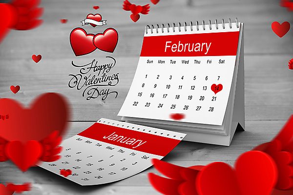 포토 JPG 해외이미지 회색배경 발렌타인데이 사랑 사람없음 달력 하트 2월 해외202007 해외포토 모양 감정 백그라운드 데이이벤트 회색 날짜 파일형식