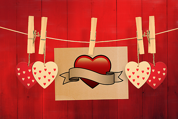 포토 JPG 해외이미지 발렌타인데이 집게 사랑 사람없음 장식 하트 빨간배경 해외202007 해외포토 모양 감정 백그라운드 데이이벤트 빨간색 파일형식