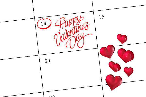 포토 JPG 해외이미지 발렌타인데이 사랑 사람없음 장식 달력 하트 흰배경 해외202007 해외포토 모양 감정 백그라운드 데이이벤트 흰색 파일형식