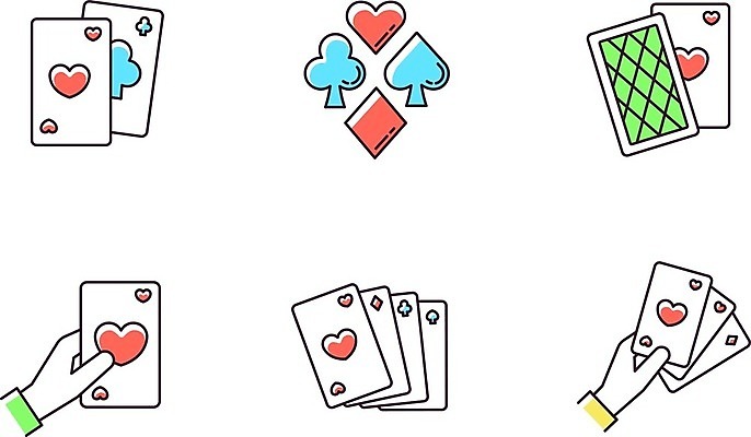 EPS 해외이미지 클립아트 일러스트 사람없음 트럼프 플랫 심플 해외202007 해외일러스트 놀이용품 파일형식 벡터