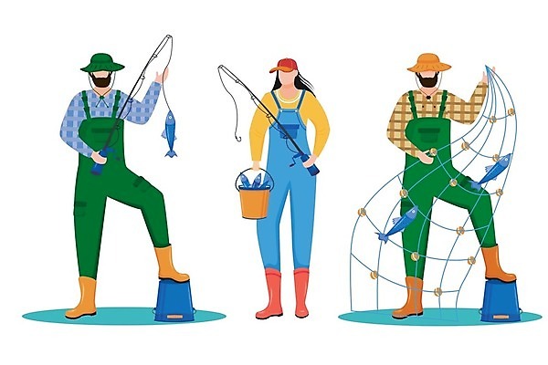 EPS 해외이미지 백인 직업 캐릭터 디자인 여자 남자 스포츠 바다 백그라운드 컨셉 일러스트 낚시 휴식 아이디어 항해 어류 어업 사람 취미 그래픽 흰색 잡기 업무 플랫 만화 심플 해군 낚시꾼 선원 기어 고립 엘리먼트 해외202007 해외일러스트 일러캐릭터 서양인 산업 컬러 배_교통 모션 레저 군대 수중동물 작업 파일형식 벡터