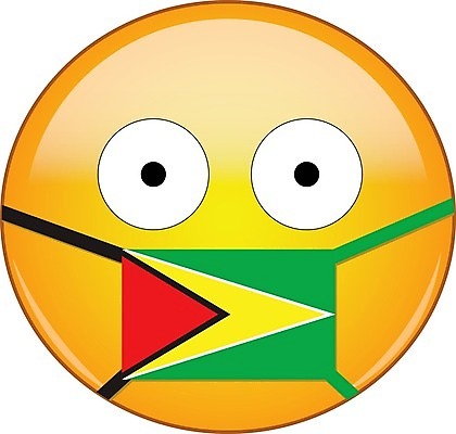 EPS 해외이미지 캐릭터 얼굴 스티커 일러스트 건강 마스크 사람없음 노란색 표현 바이러스 질병 무서움 심볼 감염 이모티콘 가이아나 고립 전염병 가이아나국기 코로나바이러스 해외202007 델타변이바이러스 해외일러스트 일러캐릭터 감정 컬러 의학 신체부위 남아메리카 국기 파일형식 벡터