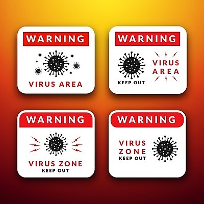 EPS 해외이미지 과학 컨셉 일러스트 건강 경고 설명 안전 그래픽 약 노란색 라벨 정보 긴급 열 메시지 바이러스 보호 질병 위험 예방 생물학 보안 감염 미생물 조심 공지사항 박테리아 감탄 경보 그만 대피 전염병 주목 해외202007 해외일러스트 교육 컬러 의학 모션 생물 프레임 파일형식 벡터