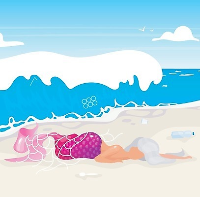 EPS 해외이미지 바다 일러스트 자연 경고 해변 사람없음 자연보호 환경 그린캠페인 죽음 그물 환경오염 보호 폐기물 플라스틱 페트병 인어 위기 해양오염 해양쓰레기 해외202007 해외일러스트 캠페인 컨셉 재질 쓰레기 생태계 병_담는 파일형식 벡터