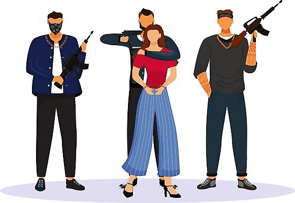 EPS 해외이미지 캐릭터 디자인 무기 백그라운드 일러스트 사람 그래픽 웹 총 폭력 그룹 범죄 플랫 공격 만화 묶기 위협 심플 애니메이션 고립 고문 죄수 테러리스트 해외202007 해외일러스트 일러캐릭터 인터넷 모션 범죄인 사회이슈 테러 파일형식 벡터