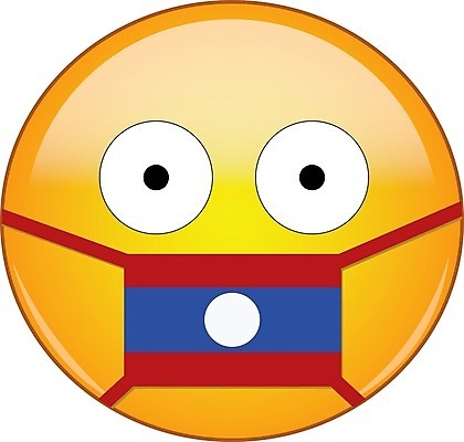 EPS 해외이미지 캐릭터 얼굴 스티커 일러스트 건강 마스크 사람없음 노란색 표현 바이러스 질병 무서움 심볼 감염 라오스 이모티콘 고립 전염병 라오스국기 코로나바이러스 해외202007 델타변이바이러스 해외일러스트 일러캐릭터 감정 아시아 컬러 의학 신체부위 국기 파일형식 벡터