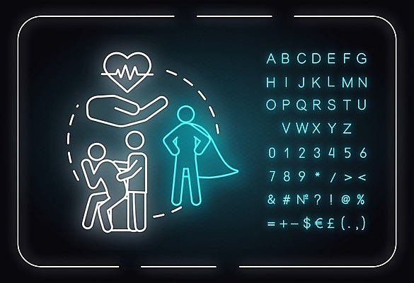 EPS 해외이미지 일러스트 사람모양 사람없음 우정 망토 네온 손모양 격려 위로 해외일러스트 모양 감정 모션 친구 파일형식 벡터 손_신체부위