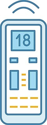 EPS 해외이미지 클립아트 일러스트 사람없음 파란색 디지털 장비 리모컨 해외202007 해외일러스트 컬러 파일형식 벡터