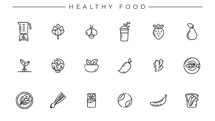 EPS 해외이미지 라이프스타일 선 음식 잎 다이어트 채소 과일 일러스트 딸기 양파 바나나 건강 어류 초콜릿 주스 인포그래픽 샐러드 우유 칵테일 플랫 몸무게 낟알 벌 믹서 심볼 유기농 양배추 칼로리 후추 꿀 비타민 내추럴 스무디 채식주의자 해외202007 해외일러스트 식물 웰빙 음료 곤충 디저트 유제품 주류 생활 수중동물 향신료 채식 영양소 파일형식 벡터