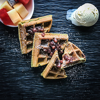 포토 JPG 해외이미지 접시 과일 아이스크림 디저트 수박 실내 사람없음 와플 해외202007 해외포토 식기 음식 내부 파일형식