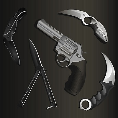 EPS 해외이미지 디자인 무기 나비 일러스트 손잡이 안전 그래픽 세트 금속 검은색 장비 권총 총 기구 폭력 칼날 방어 수비 범죄 칼 가장자리 보호 위험 주머니 군용 싸움 날카로움 면도기 단검 공격적 리볼버 셀프 접기 철강 현실 해외202007 해외일러스트 컬러 곤충 컨셉 모션 재질 군대 어류 위생용품 검 둘레 사회이슈 파일형식 벡터