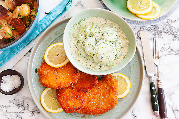 포토 JPG 해외이미지 접시 음식 오이 감자 육류 돼지고기 사람없음 가로 식사 치킨 다정 샐러드 시골 맛 레몬 허브 슬라이스 레시피 점심식사 맛있는 해외202007 해외포토 식물 식기 컨셉 채소 과일 식재료 닭고기요리 파일형식
