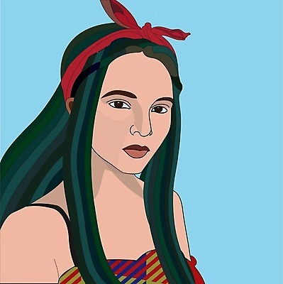 EPS 해외이미지 모델 캐릭터 디자인 여자 행복 문화 얼굴 어린이 일러스트 갈색머리 미술 미소 사람 빨간색 초록색 파란색 머리 유행 보라색 검은색 흰색 화려 만화 고립 히피 스타일 해외202007 해외일러스트 일러캐릭터 헤어스타일 감정 컬러 컨셉 문화예술 표정 신체부위 파일형식 벡터