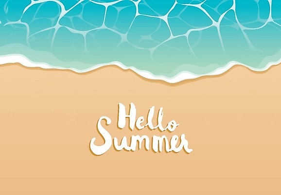 EPS 해외이미지 물결 파도 일러스트 타이포그라피 해변 사람없음 해외일러스트 문자 바다 파일형식 벡터