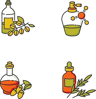EPS 해외이미지 클립아트 무료이미지 일러스트 재료 사람없음 화장품 허브 에센스 해외202007 해외일러스트 식물 뷰티 파일형식 벡터