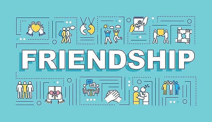 EPS 해외이미지 감정 일러스트 관계 협력 함께함 타이포그라피 사람없음 믿음 우정 레터링 유대감 해외202007 해외일러스트 문자 컨셉 친구 파일형식 벡터