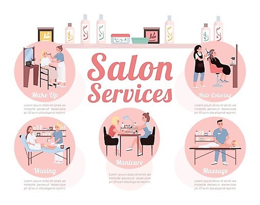 EPS 해외이미지 무료이미지 배너 여자 남자 포스터 일러스트 서기 들기 앉기 여러명 화장 화장품 마사지 미용실 뷰티샵 손톱관리 서비스 헤어관리 스타일링 제모 성인만 해외202007 해외일러스트 다수 모션 사람 뷰티 상점 네일아트 파일형식 벡터 무료콘텐츠