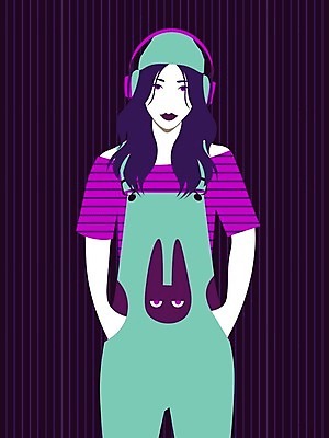 EPS 해외이미지 캐릭터 라이프스타일 디자인 여자 행복 음악 일러스트 미술 그래픽 10대 컬러풀 유행 헤드폰 소리 듣기 토끼 시원함 만화 코믹 오디오 펑키 강렬 스타일 힙스터 해외202007 해외일러스트 일러캐릭터 패션 감정 컬러 음향기기 포유류 모션 청소년 문화예술 사람 생활 전자제품 반려동물 파일형식 벡터