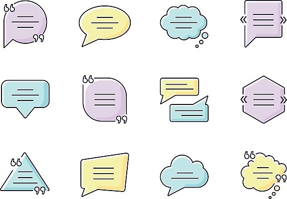 EPS 해외이미지 클립아트 말풍선 생각 일러스트 대화 사람없음 공백 표현 메시지 플랫 심플 코믹 해외202007 해외일러스트 말하기 파일형식 벡터