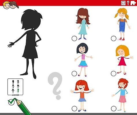 EPS 해외이미지 전신 무료이미지 캐릭터 디자인 여자 교육 실루엣 어린이 포즈 일러스트 그림자 소녀 여러명 손들기 물음표 퍼즐 퀴즈 그림 소녀만 해외202007 해외일러스트 일러캐릭터 기호 다수 모션 촬영기법 사람 여자만 어린이만 파일형식 벡터 무료콘텐츠