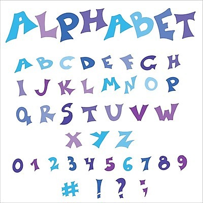 EPS 해외이미지 무료이미지 디자인 알파벳 영어 일러스트 텍스트 타이포그라피 사람없음 파란색 세트 숫자 해외202007 해외일러스트 문자 컬러 파일형식 벡터 무료콘텐츠