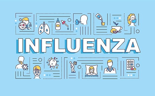 EPS 해외이미지 일러스트 타이포그라피 사람없음 약 고통 호흡기관 바이러스 감염 처방 인플루엔자 레터링 해외202007 해외일러스트 문자 감정 의학 장기_의학 파일형식 벡터