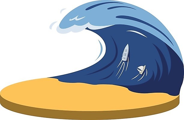 EPS 해외이미지 파도 일러스트 사람없음 모래사장 위험 태풍 쓰나미 해외일러스트 바다 컨셉 자연재해 해일 파일형식 벡터