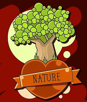 EPS 해외이미지 나무 무료이미지 디자인 일러스트 자연 사람없음 하트 해외202007 해외일러스트 모양 식물 생태계 파일형식 벡터 무료콘텐츠