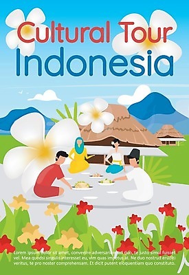 EPS 해외이미지 구름 전통 여자 남자 꽃 포스터 음식 여행 일러스트 하늘 산 주택 앉기 여러명 성인 먹기 즐거움 휴양지 성인만 해외202007 해외일러스트 자연요소 식물 감정 다수 모션 사람 건물 장소 파일형식 벡터