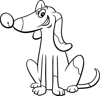 EPS 해외이미지 일러스트 흑백 사람없음 개 색칠공부 젠탱글 해외202007 해외일러스트 포유류 촬영기법 학습 색칠 파일형식 벡터