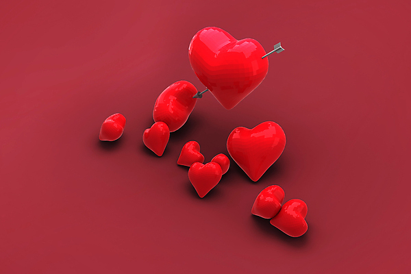 포토 JPG 해외이미지 무료이미지 화살 발렌타인데이 사랑 사람없음 하트 빨간배경 해외202007 해외202105 해외포토 모양 감정 백그라운드 데이이벤트 빨간색 파일형식