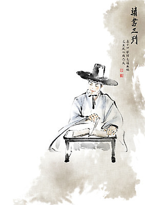 PSD 전통 남자 일러스트 캘리그라피 붓터치 한명 성인 책 독서 한자 한복 연습 책상 번짐 낙관 선비 성인남자한명만 국내일러스트 갓모자 문자 모자_잡화 1 한국전통 가구 전통소품 사람 전통의상 남자한명만 성인남자만 파일형식 효과