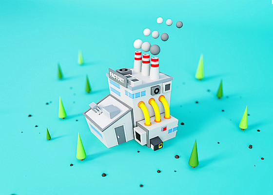 PSD 나무 편집 편집이미지 공장 사람없음 건물 파란색 3D소스 3D 귀여움 입체 디지털합성 오브젝트 로우폴리 편집소스 편집3D 식물 건축물 컬러 컨셉 공업 파일형식