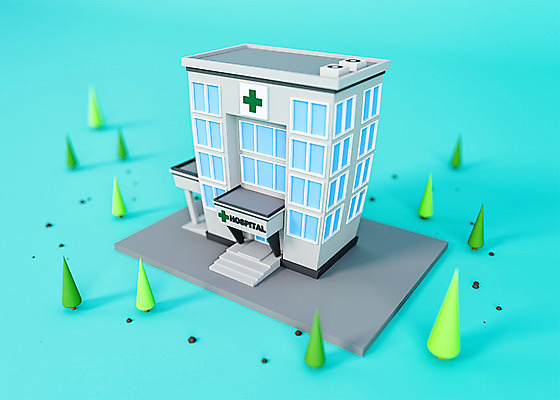 PSD 나무 편집 편집이미지 병원 사람없음 건물 파란색 3D소스 3D 귀여움 입체 디지털합성 오브젝트 로우폴리 편집소스 편집3D 식물 건축물 컬러 컨셉 의학 파일형식