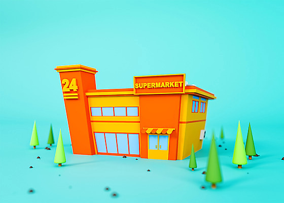 PSD 나무 편집 편집이미지 사람없음 건물 파란색 3D소스 3D 귀여움 상점 입체 디지털합성 오브젝트 마트 슈퍼마켓 24시간 로우폴리 편집소스 편집3D 식물 건축물 컬러 컨셉 시간 파일형식