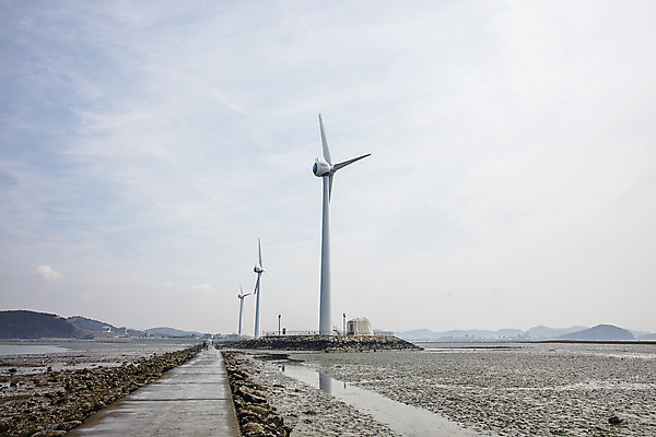 포토 JPG 주간 섬 여행 한국 풍경 사람없음 야외 관광지 풍력에너지 경기도 갯벌 국내여행 물길 안산 대부도 국내포토 자연요소 아시아 길 그린에너지 파일형식