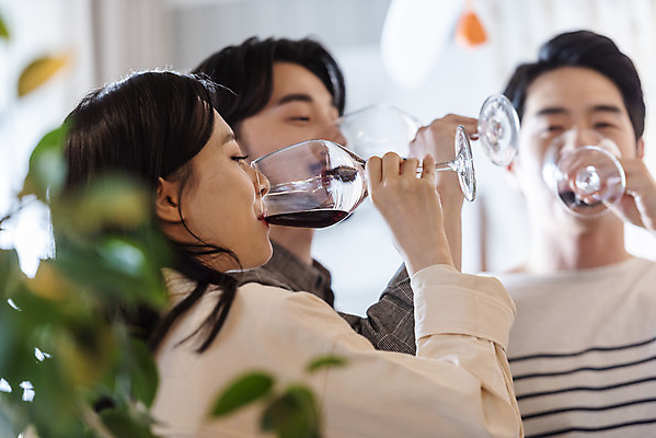 포토 JPG 여자 남자 문화 와인잔 문화예술 실내 들기 상반신 20대 성인 취미 앞모습 옆모습 세명 30대 와인 모임 한국인 즐거움 주말 술자리 대여 동호회 시음 클래스 성인만 워라밸 국내포토 감정 뷰포인트 술잔 모션 주류 사람 동양인 청년 내부 장년 신조어 파일형식