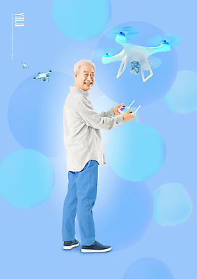 전신 PSD 편집이미지 할아버지 노년 남자 한명 파란색 한국인 실버 리모컨 즐거움 70대 드론 조종장치 노인남자한명만 욜로라이프 모빌리티 이미지편집 1 라이프스타일 감정 교통수단 컬러 사람 동양인 성인 장비 남자한명만 노인남자만 파일형식