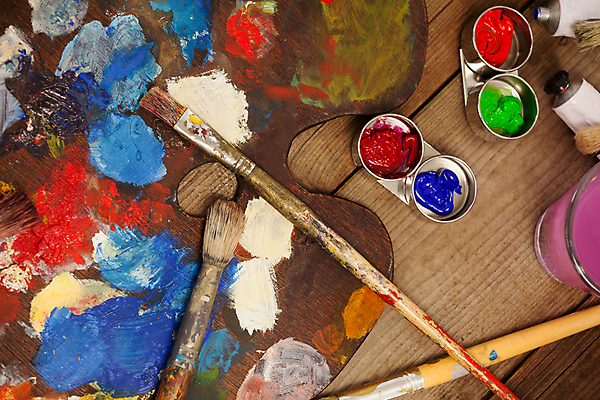 포토 JPG 해외이미지 탁자 수채화 사람없음 목재 물감 미술도구 붓 팔레트 해외202007 해외포토 나무 가구 재료 오브젝트 파일형식