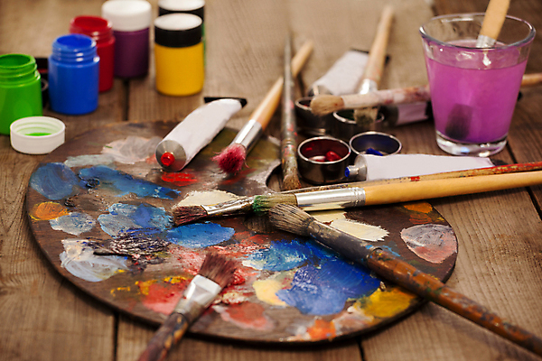 포토 JPG 해외이미지 탁자 수채화 사람없음 목재 물감 미술도구 붓 팔레트 해외202007 해외포토 나무 가구 재료 오브젝트 파일형식