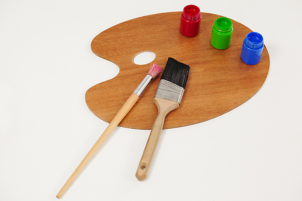 포토 JPG 해외이미지 탁자 사람없음 목재 물감 미술도구 붓 팔레트 해외202007 해외포토 나무 가구 재료 오브젝트 파일형식