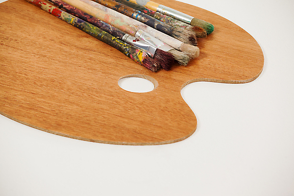 포토 JPG 해외이미지 탁자 사람없음 목재 미술도구 붓 팔레트 해외202007 해외포토 나무 가구 재료 오브젝트 파일형식