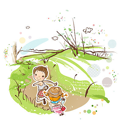 EPS 주간 나무 식물 구름 커플 여자 남자 꽃 길 여행 일러스트 휴가 산 사랑 사람 소년 야외 두명 여름 달리기 산책 원형 풀 숲속 국내일러스트 자연요소 도형 계절 감정 어린이 관계 모션 휴식 숲 파일형식 벡터