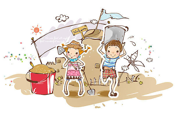 EPS 주간 나무 식물 구름 커플 배너템플릿 여자 남자 꽃 모래 여행 일러스트 놀이 휴가 사랑 사람 소년 야외 두명 여름 울타리 모래사장 야자수 태양 현수막 깃발 삽 양동이 물통 땀 모래성 모래놀이 국내일러스트 자연요소 템플릿 배너 계절 감정 어린이 바다 관계 담장 파일형식 벡터