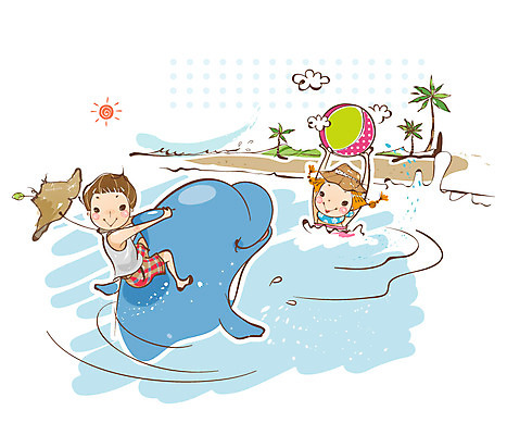 EPS 주간 나무 식물 구름 한마리 커플 여자 남자 파도 바다 여행 일러스트 공 물놀이 휴가 산 사랑 사람 소년 해변 야외 두명 여름 여름휴가 바캉스 모래사장 야자수 태양 물방울 돌고래 공놀이 국내일러스트 자연요소 1 계절 감정 어린이 포유류 관계 놀이 수중동물 파일형식 벡터 여름_계절